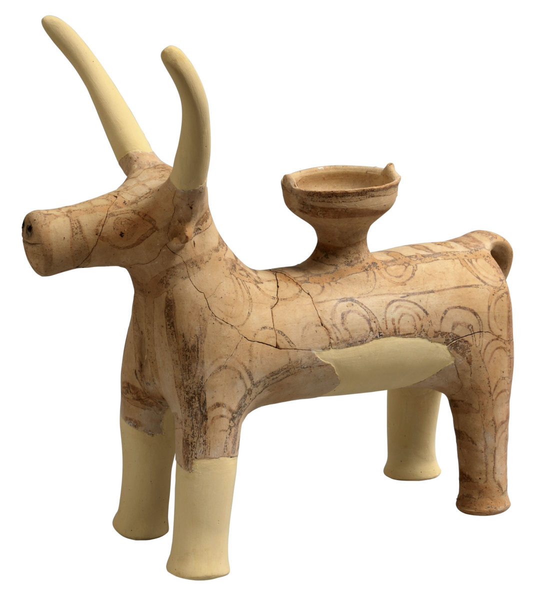 Ειδώλιο βοοειδούς από το Ιερό της Φυλακωπής στη Μήλο (13ος αι. π.Χ.) © Εφορεία Αρχαιοτήτων Κυκλάδων, Κ. Ξενικάκης.