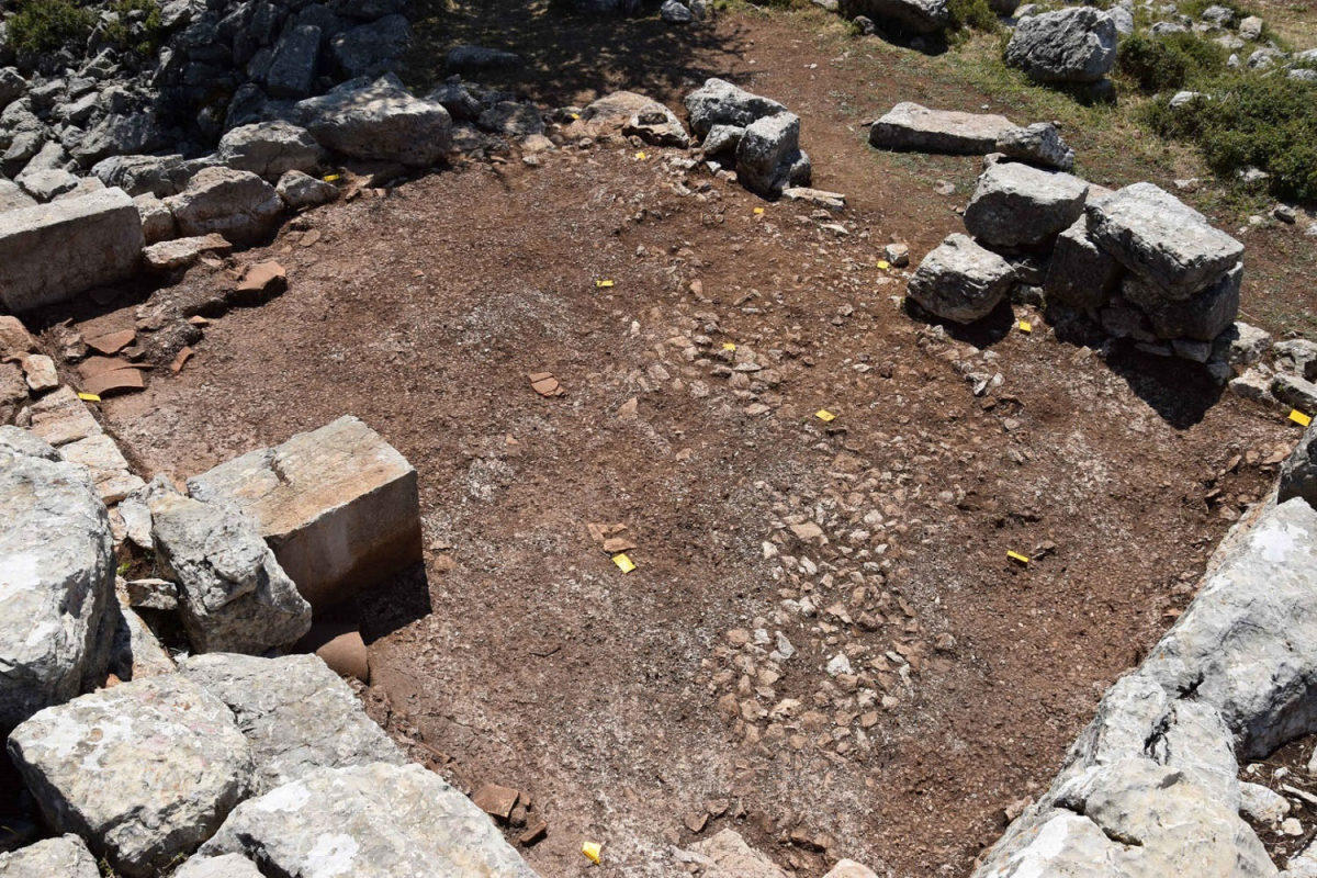 Άποψη της ανασκαφής (φωτ.: Εφορεία Αρχαιοτήτων Αρκαδίας, Mount lykaion excavation and survey project).