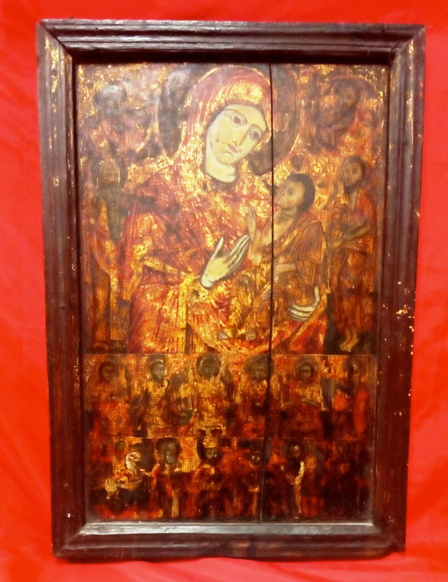 Η εικόνα που εντοπίστηκε σε σπίτι στο Κιλκίς (φωτ.: Ελληνική Αστυνομία).