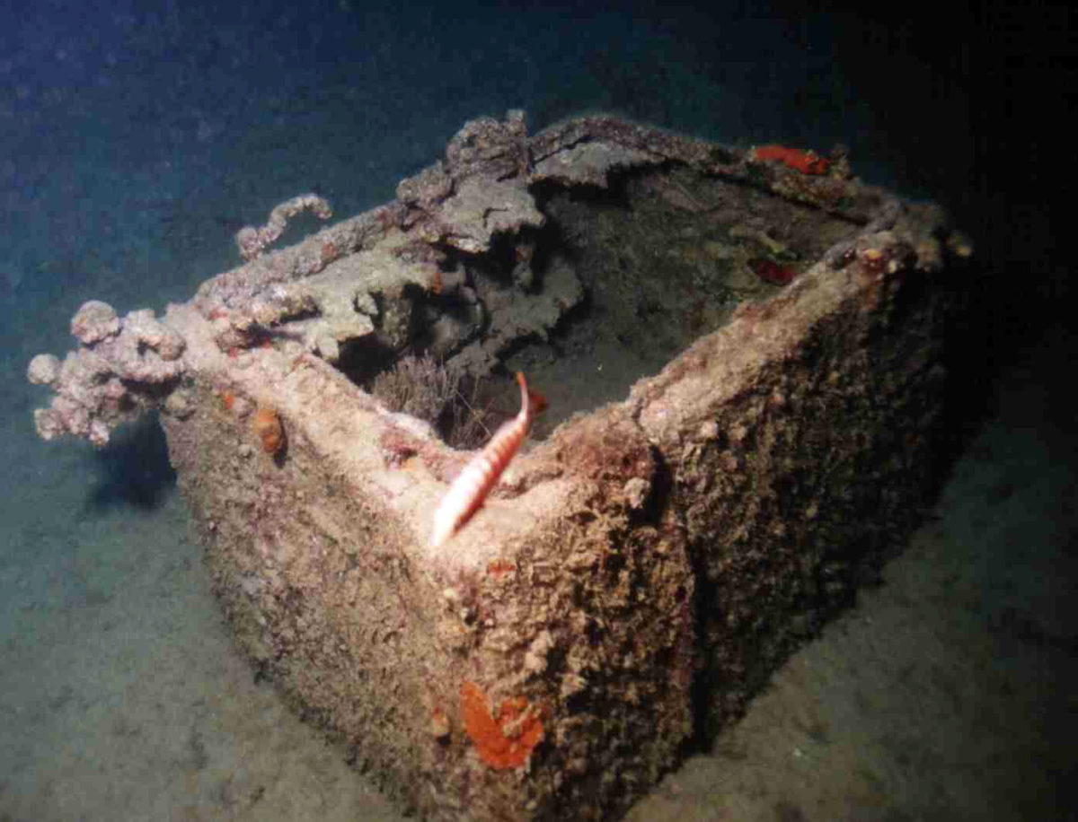 Το χρηματοκιβώτιο του αντιτορπιλικού «Β. Όλγα» (φωτ.: ΑΠΕ-ΜΠΕ / Planet Blue-Κώστας Θωκταρίδης).