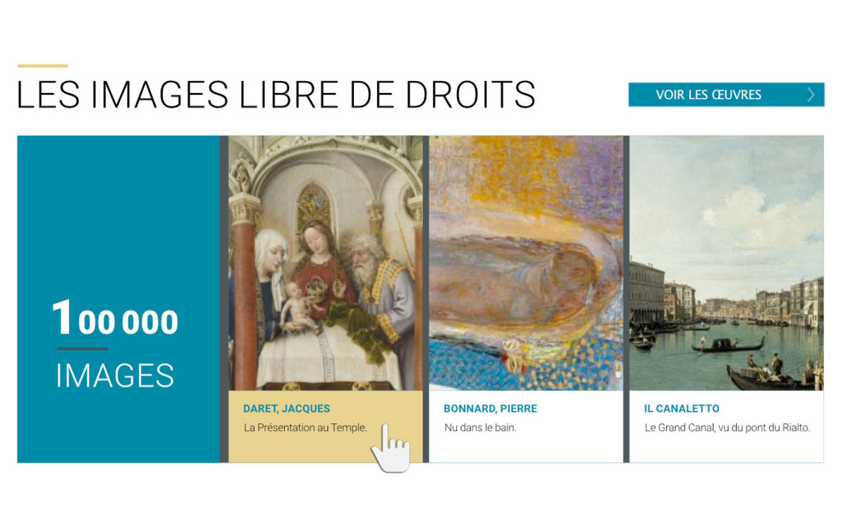 Οι χρήστες μπορούν να «κατεβάζουν» έναν φάκελο ο οποίος περιέχει μια υψηλής ανάλυσης φωτογραφία του έργου, κείμενο με πληροφορίες για αυτό και έναν οδηγό για την καλύτερη χρήση και αναφορά των πηγών της φωτογραφίας.