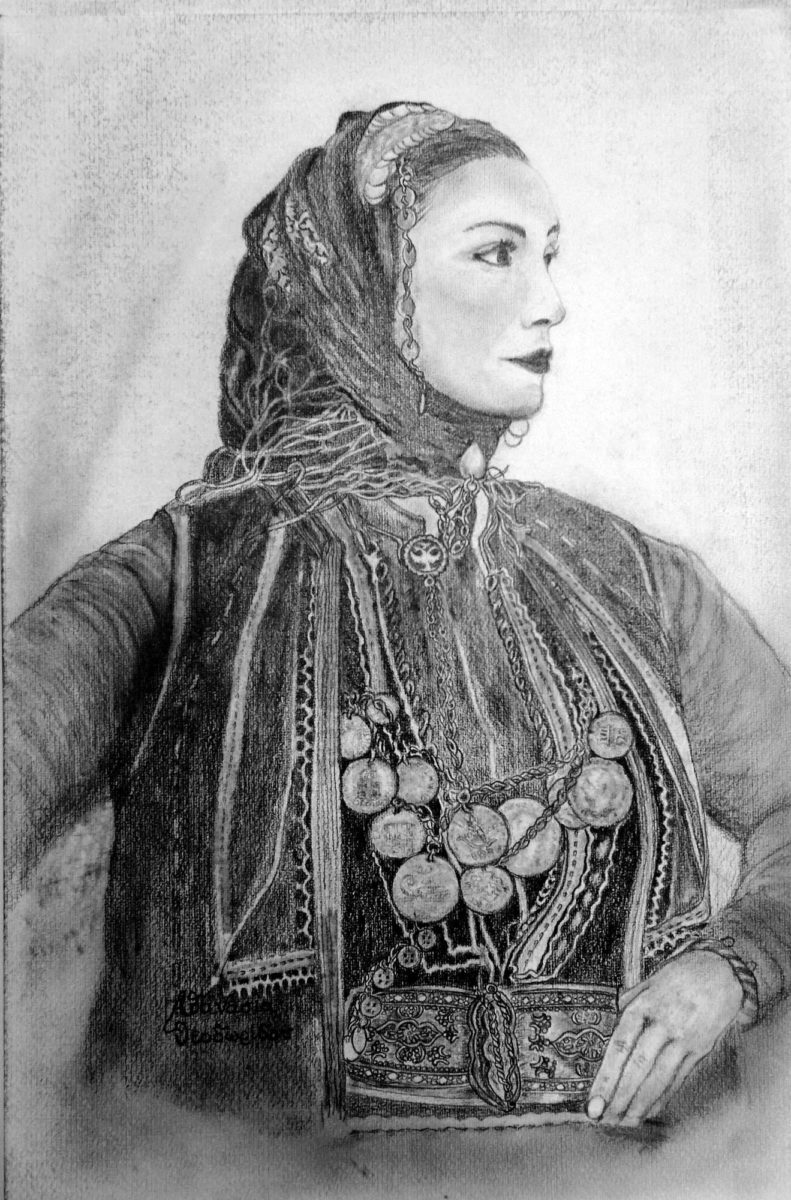 Ζωγραφίζοντας ελληνικές φορεσιές με μολύβι