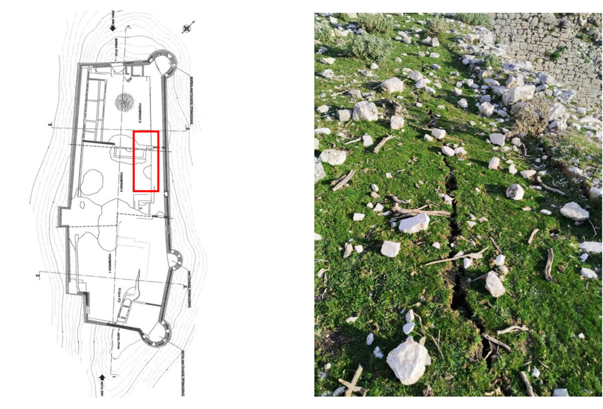 Ρηγμάτωση (φωτ.: ΥΠΠΟΑ).