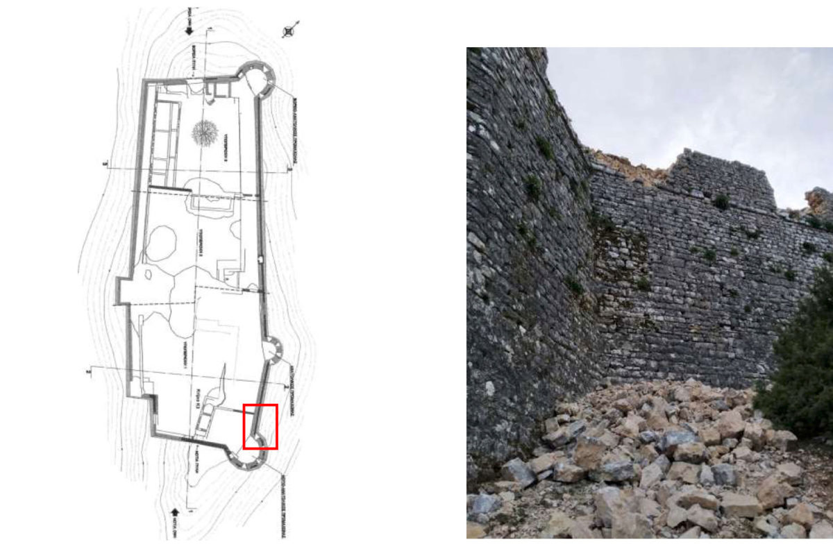 Κατάρρευση στους προμαχώνες (φωτ.: ΥΠΠΟΑ).