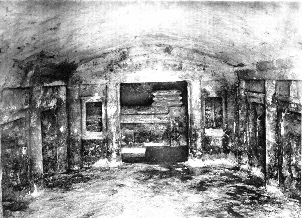 O ταφικός θάλαμος G, κατά την ανακάλυψή του (1906/7).