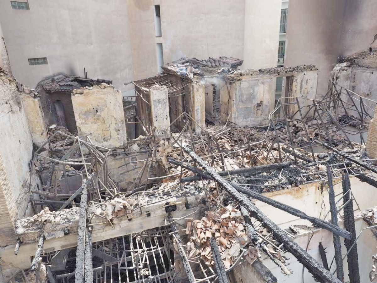 Η οικία Αλεξάνδρου Σούτσου μετά την πυρκαγιά (φωτ.: ΥΠΠΟΑ).