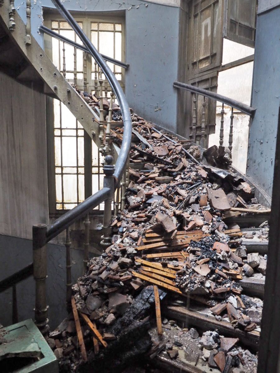 Η οικία Αλεξάνδρου Σούτσου μετά την πυρκαγιά (φωτ.: ΥΠΠΟΑ).