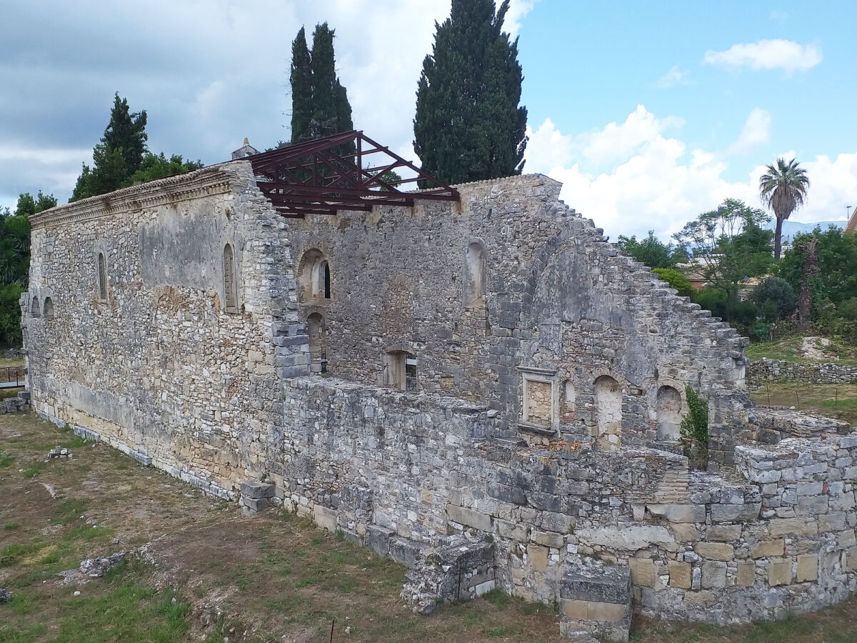 Άποψη της Παλαιοχριστιανικής Βασιλικής της Παλαιόπολης, στην Κέρκυρα (φωτ.: ΑΠΕ-ΜΠΕ).