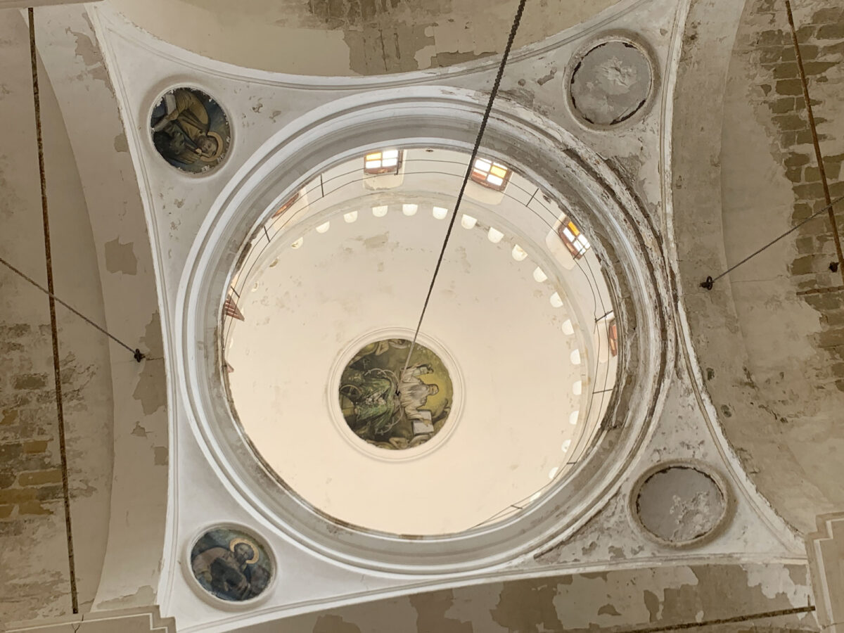 Άποψη του εσωτερικού του ναού του Αγίου Γεωργίου Σαντραπέ στο Καστελόριζο (φωτ.: ΥΠΠΟΑ).