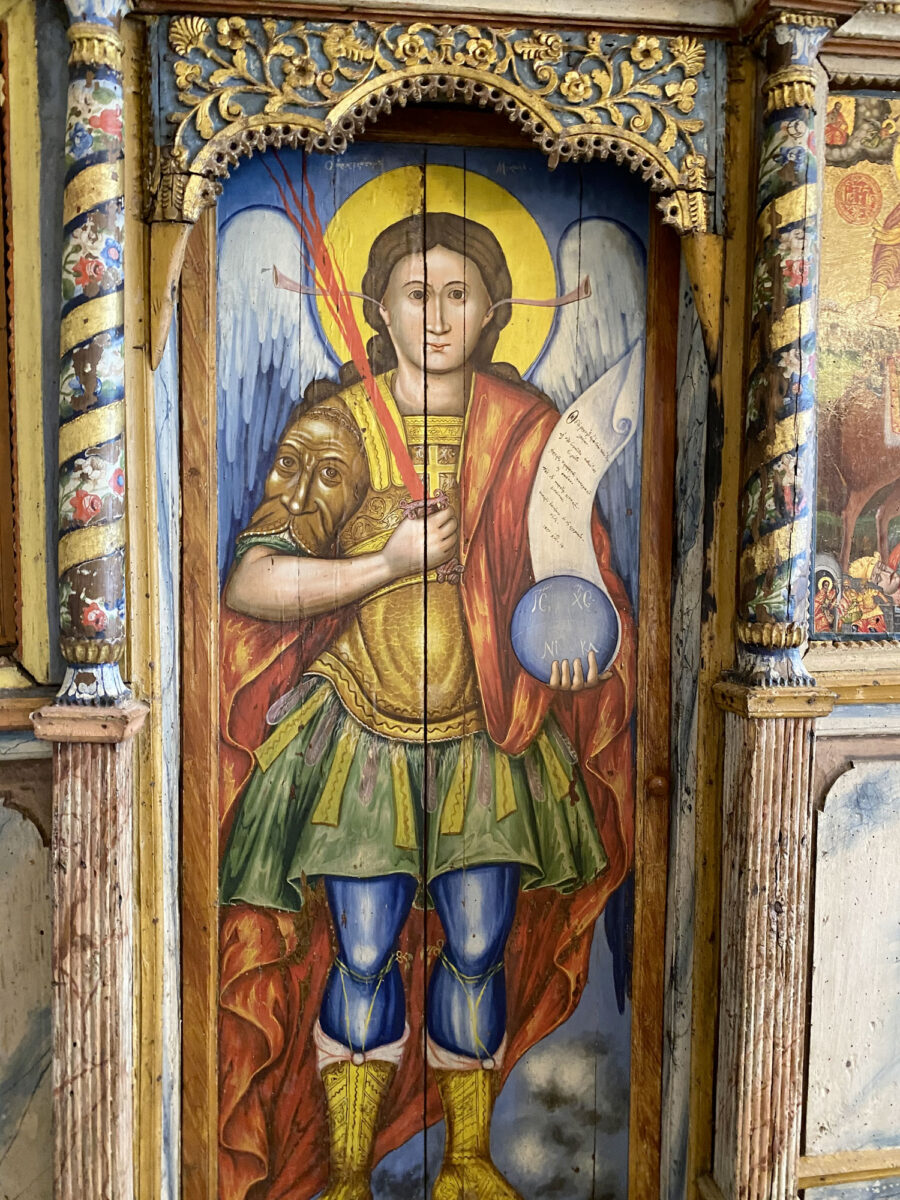 Τοιχογραφία στον ναό Αγίου Γεωργίου στο Ρεπανίδι της Λήμνου (φωτ.: ΥΠΠΟΑ).