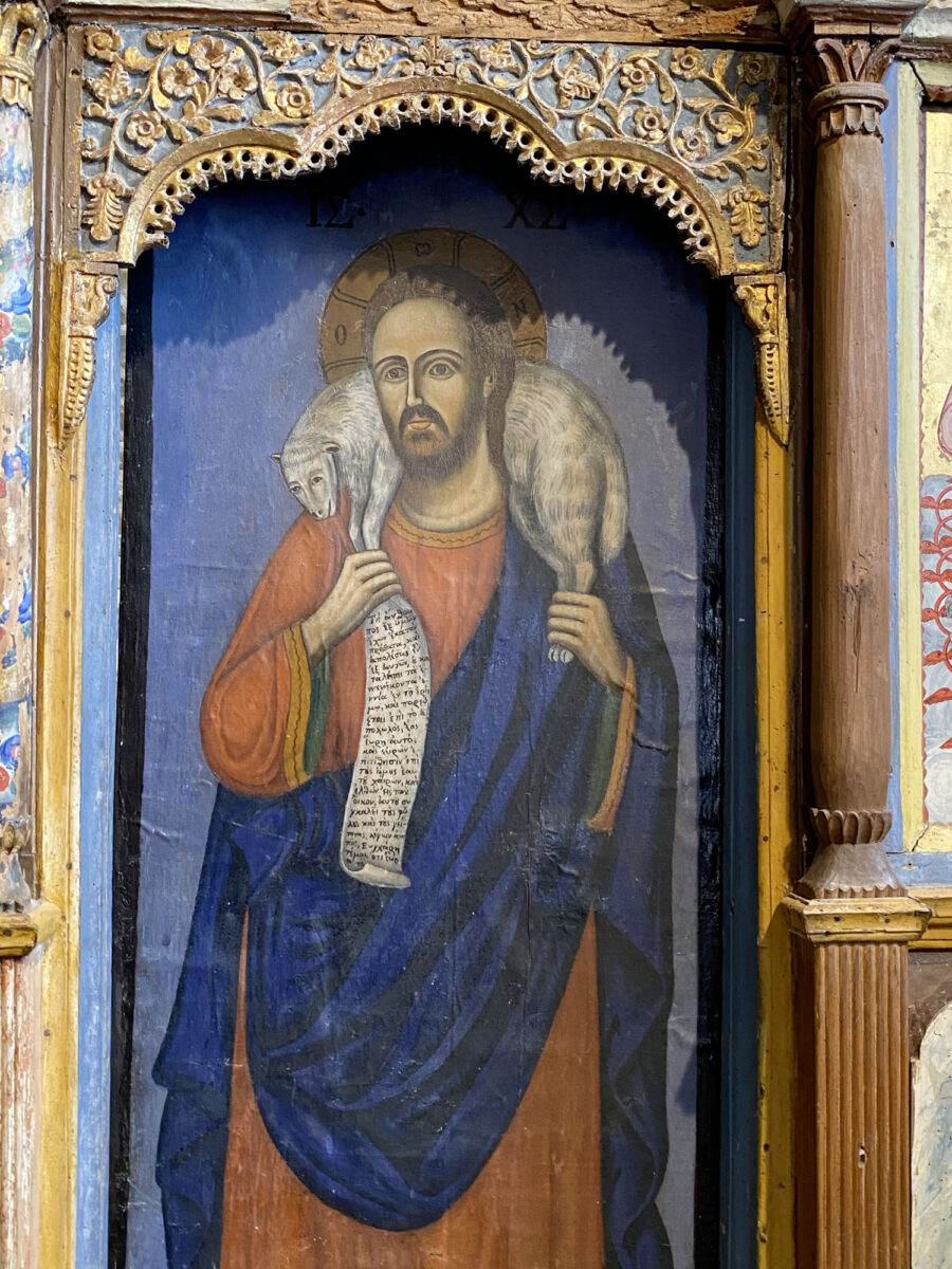 Τοιχογραφία στον ναό Αγίου Γεωργίου στο Ρεπανίδι της Λήμνου (φωτ.: ΥΠΠΟΑ).