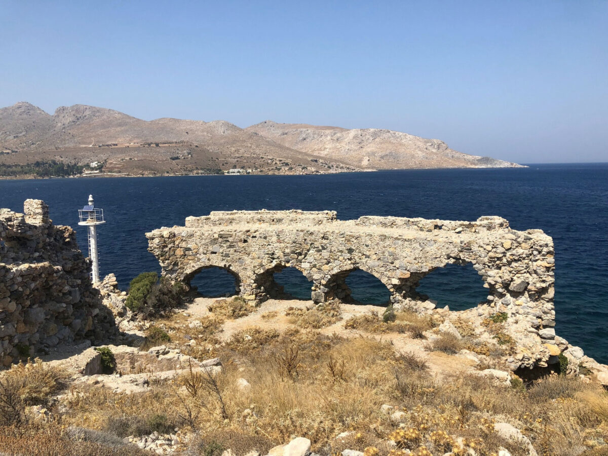 Λέρος, οχυρό Μπρούτζι των ρωμαϊκών χρόνων. Χρησιμοποιήθηκε και στους βυζαντινούς χρόνους (φωτ.: ΥΠΠΟΑ).