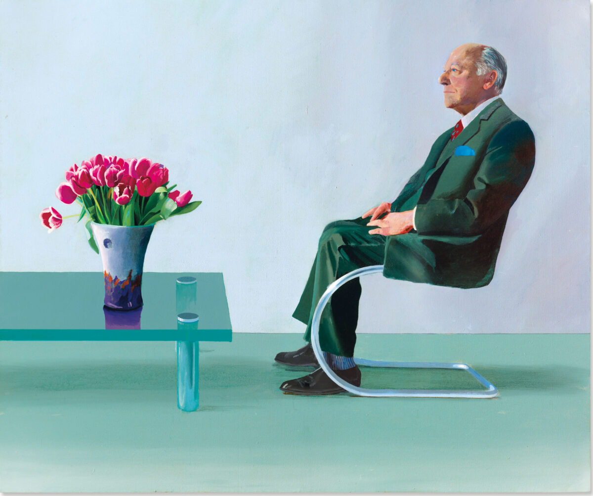 Πορτρέτο του Σερ Ντέιβιντ Γουέμπστερ. Έργο του Ντέιβιντ Χόκνεϊ (φωτ.: Christie's). 