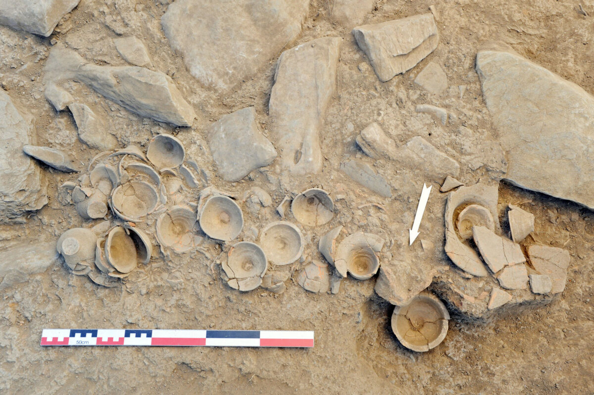 Αγγεία που αποκαλύφθηκαν στη Ζώμινθο (φωτ.: ΥΠΠΟΑ).