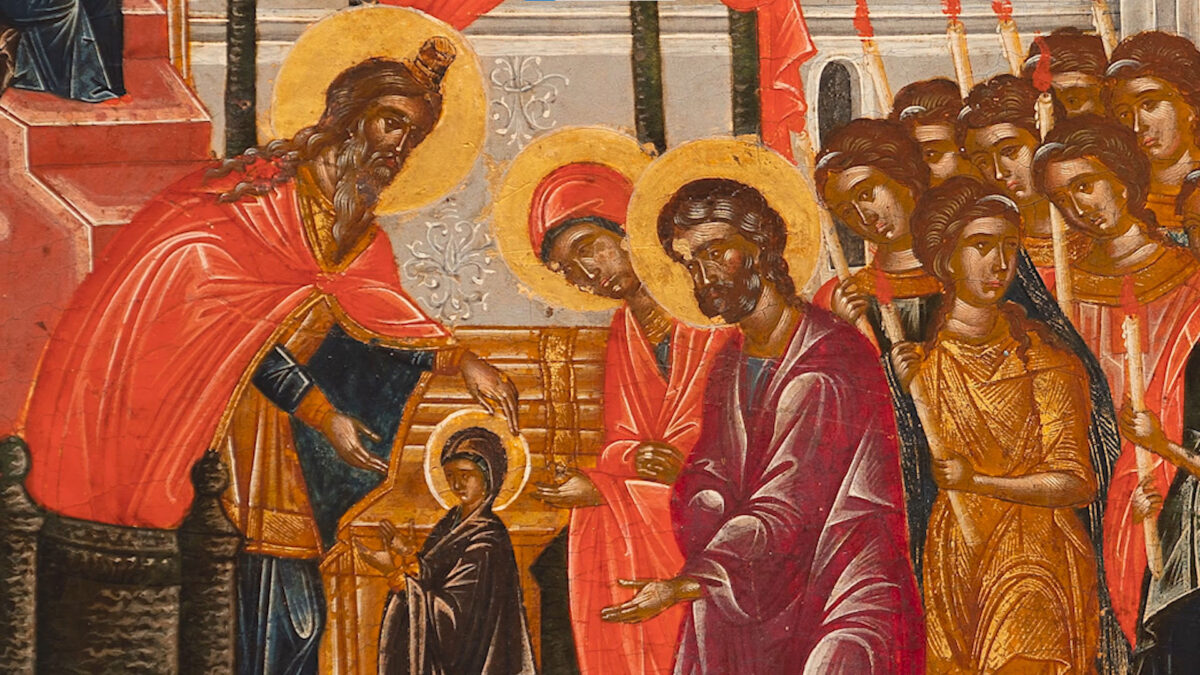 Φωτογραφικό στιγμιότυπο από το πρώτο βίντεο που θα αναρτηθεί με τίτλο «Τα Εισόδια της Θεοτόκου»
(© Βυζαντινό και Χριστιανικό Μουσείο).