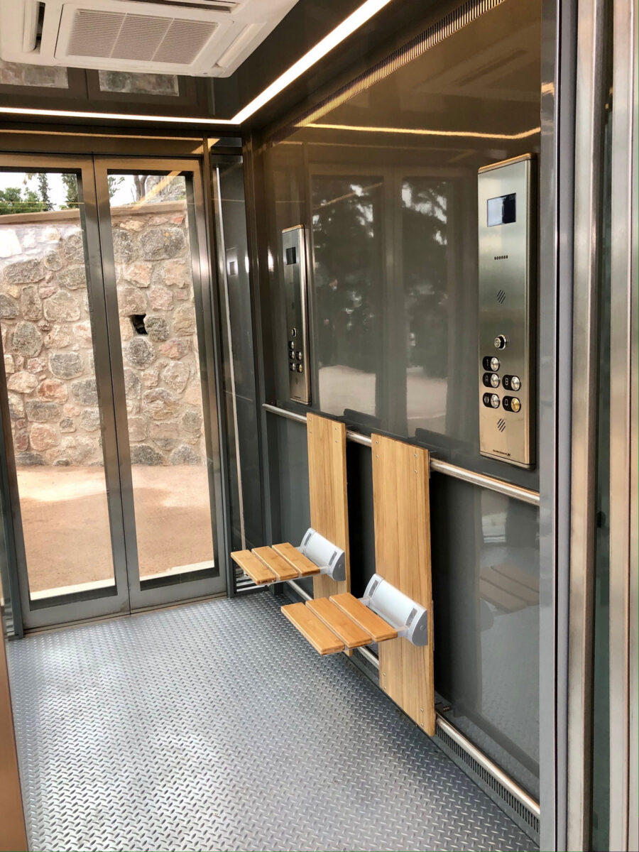Η καμπίνα του ανελκυστήρα πλαγιάς (φωτ.: ΥΠΠΟΑ).