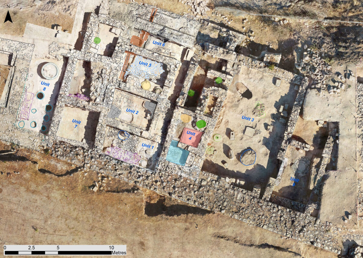 Με την ανασκαφή της Μονάδας 9 έχουν αποκαλυφθεί 970 τ.μ. του Δυτικού συμπλέγματος που αντιπροσωπεύουν γύρω στο 35% της συνολικής έκτασης του μνημείου (φωτ.: Τμήμα Αρχαιοτήτων Κύπρου).