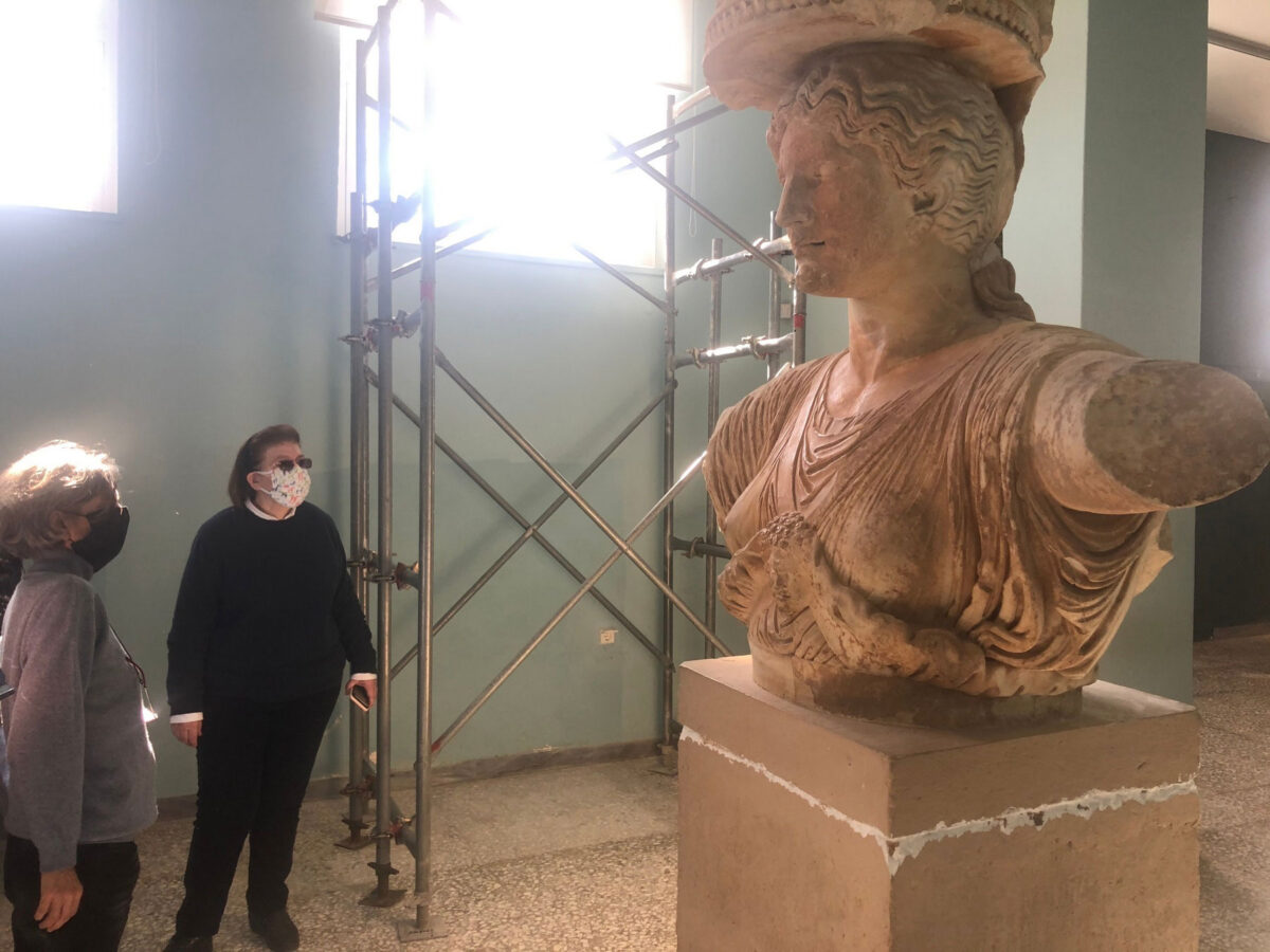 Η Καρυάτιδα στο Αρχαιολογικό Μουσείο Ελευσίνας (φωτ.: ΥΠΠΟΑ).