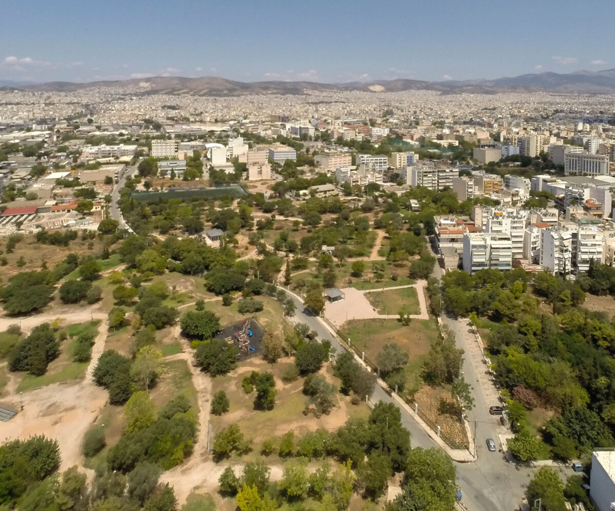 Αεροφωτογραφία του αρχαιολογικού χώρου της Ακαδημίας Πλάτωνος (φωτ.: ΥΠΠΟΑ).