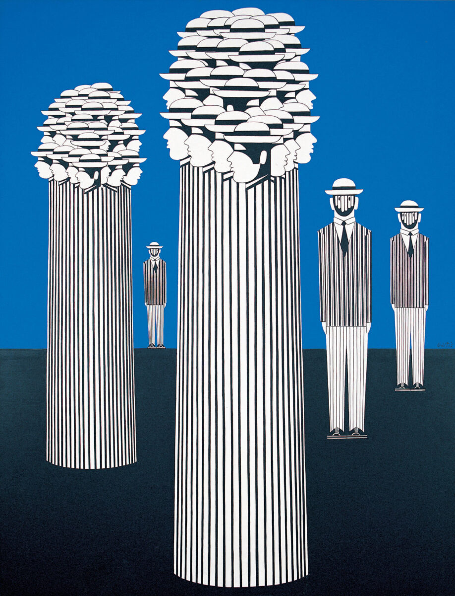 Γιάννης Γαΐτης, «Δήλος», λάδι σε μουσαμά, 195x150 εκ. Ιδιωτική Συλλογή, Ελλάδα.