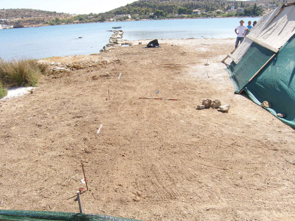 Άποψη της περιοχής πριν από την έναρξη της ανασκαφής, από βορράν (φωτ.: ΥΠΠΟΑ).