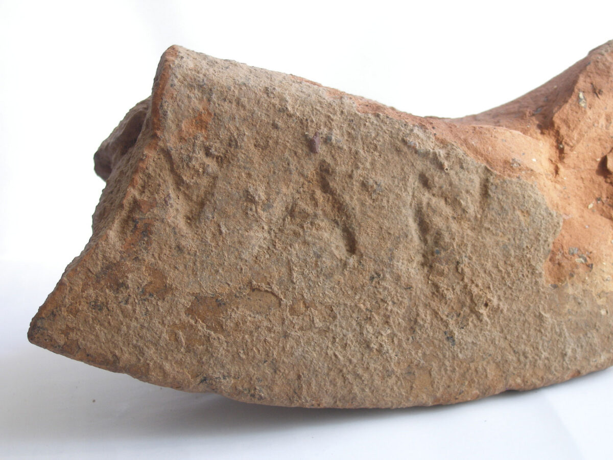 Θραύσμα χείλους πίθου, με επιγραφή ΝΑΝ (φωτ.: ΥΠΠΟΑ).