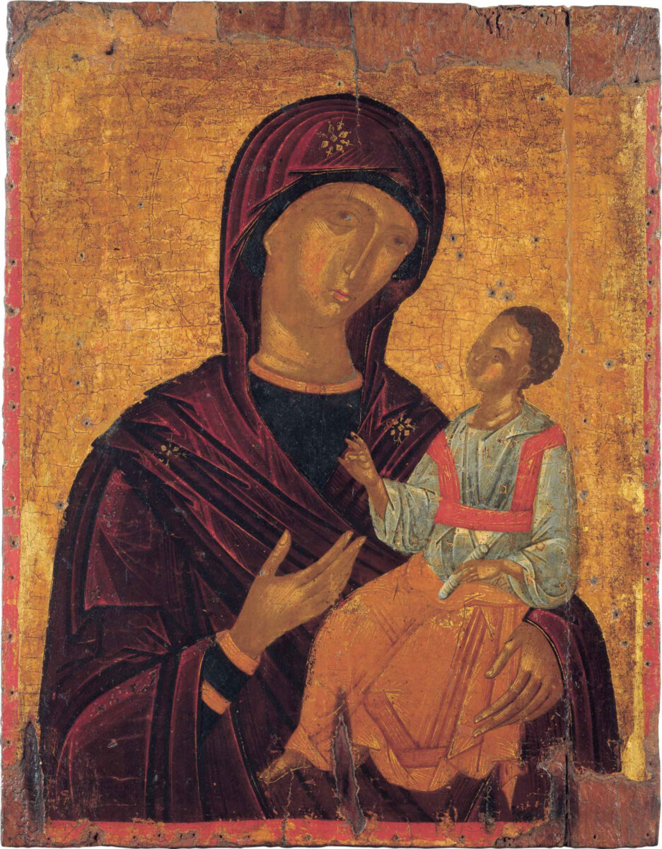 «Παναγία Οδηγήτρια», μέσα 15ου αι., αυγοτέμπερα σε ξύλο, Ίδρυμα Αικατερίνης Λασκαρίδη.