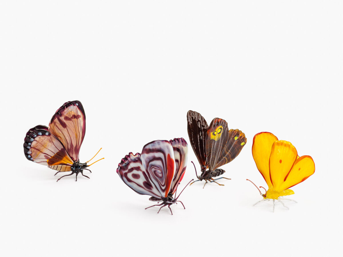 Πεταλούδες, έργο του Bruno Amadi, δεκαετία του 1980. Φωτ.: Le Stanze del Vetro.