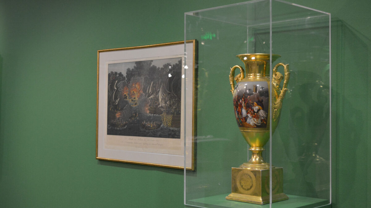 Άποψη της έκθεσης στο Τελλόγλειο Ίδρυμα Τεχνών.