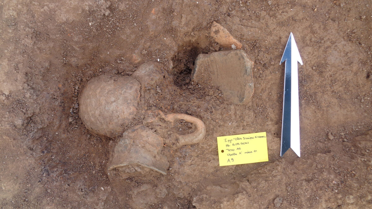 Λείψανα προϊστορικής εγκατάστασης που ήρθαν στο φως στα Ιωάννινα (φωτ.: ΕΦΑ Ιωαννίνων).