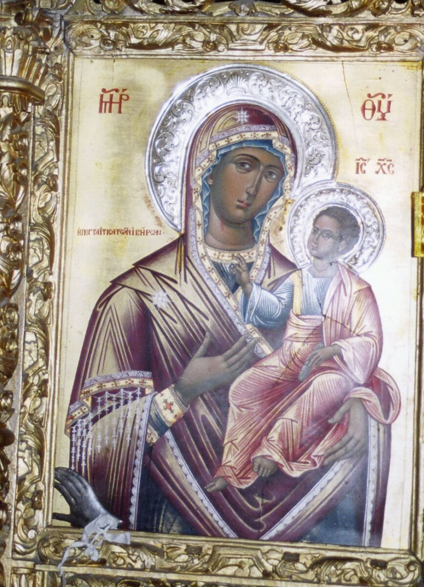 Η εικόνα της Παναγίας Πορταΐτισσας πριν από την κλοπή (φωτ.: ΥΠΠΟΑ).