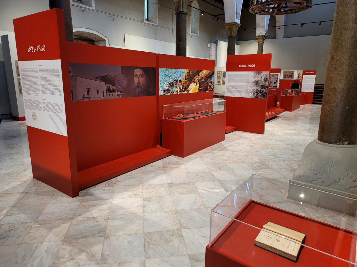 Άποψη της έκθεσης που θα παρουσιαστεί στη Βασιλική του Αγίου Μάρκου.