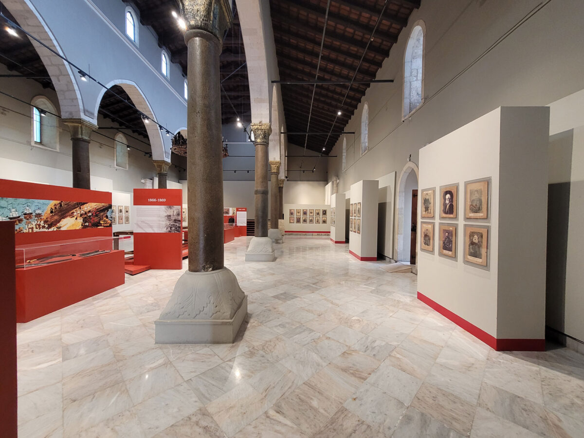 Άποψη της έκθεσης που θα παρουσιαστεί στη Βασιλική του Αγίου Μάρκου.