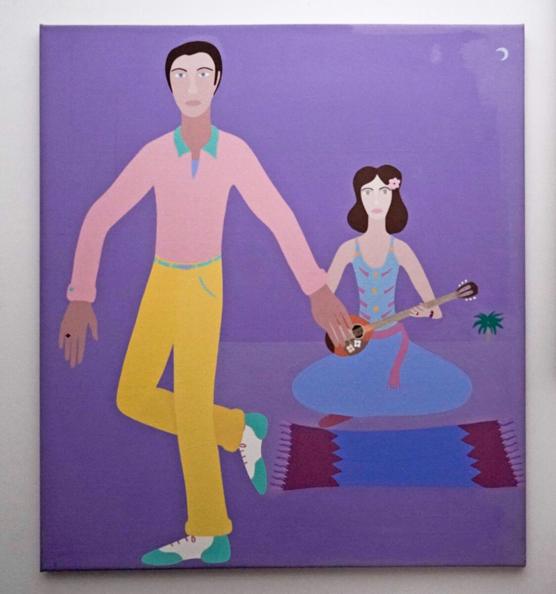 Charles Howard, «Χορευτής με κίτρινο παντελόνι», ακρυλικά σε καμβά, 107x95 εκ.