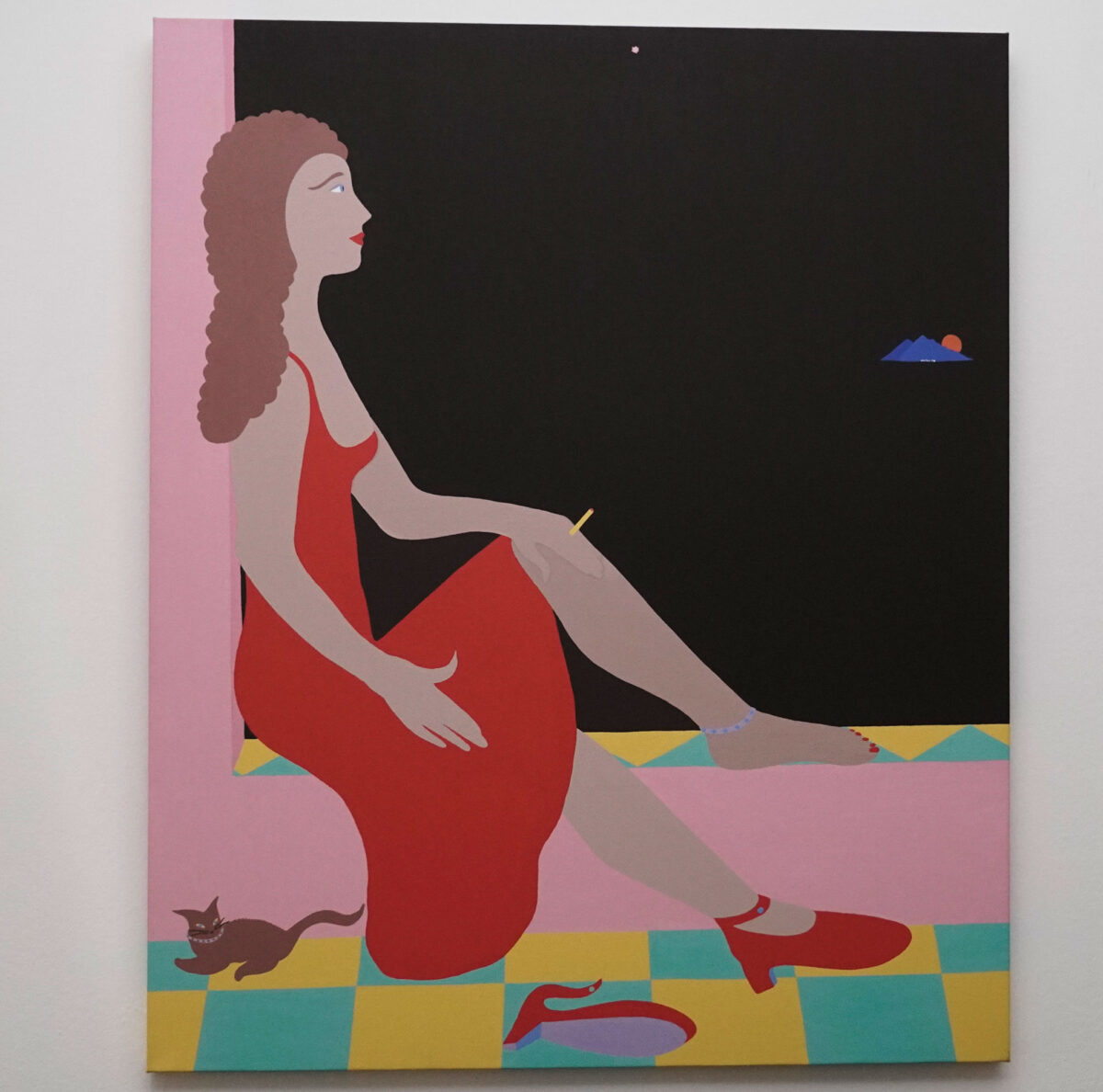 Charles Howard, «Ρεμβασμός ΙΙ», ακρυλικά σε καμβά, 104x85 εκ. (φωτ.: Μενέλαος Μυρίλλας).