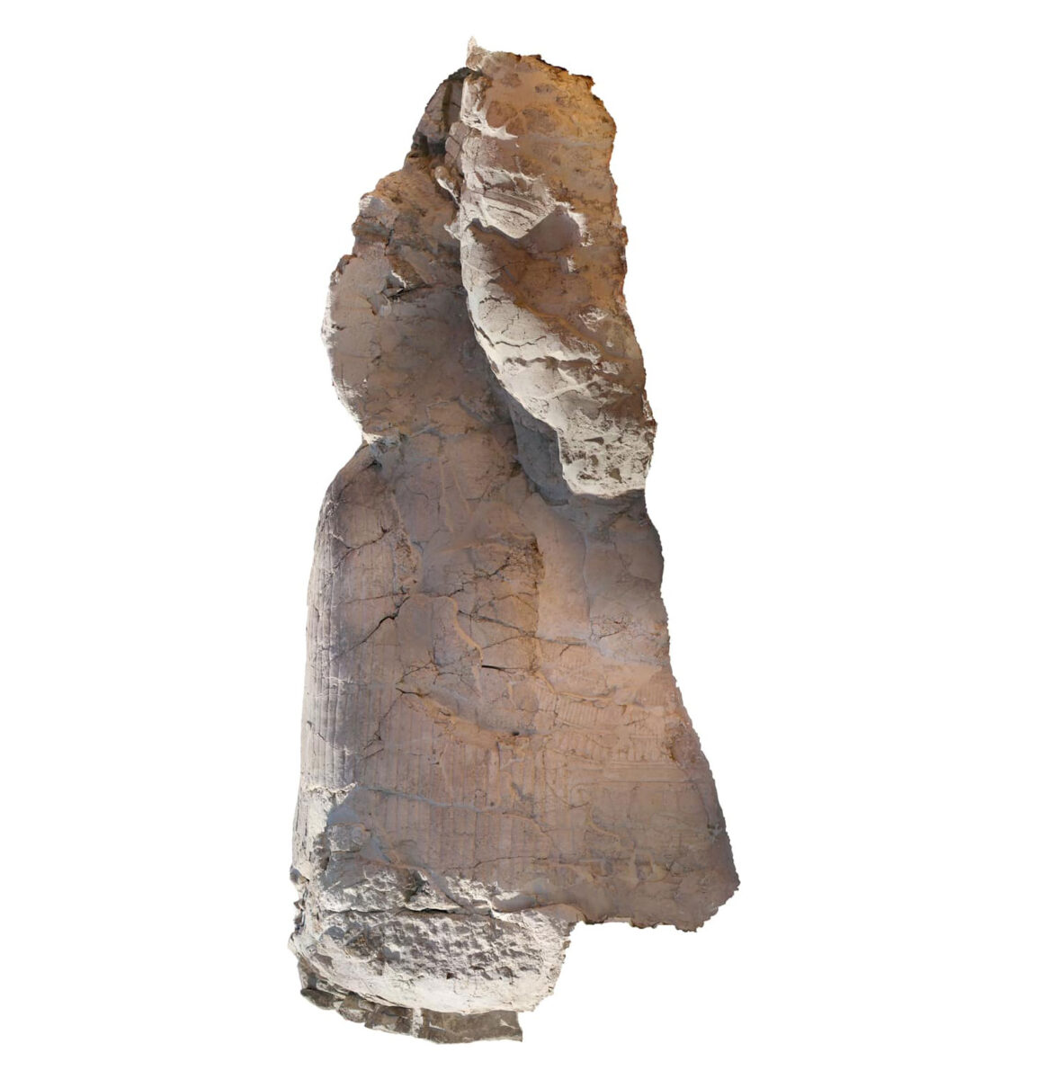 Τμήμα βασιλικού αγάλματος σε μορφή Σφίγγας. Κομ Ελ Χετάν. Φωτ.: Υπουργείο Τουρισμού και Αρχαιοτήτων, Αίγυπτος. 