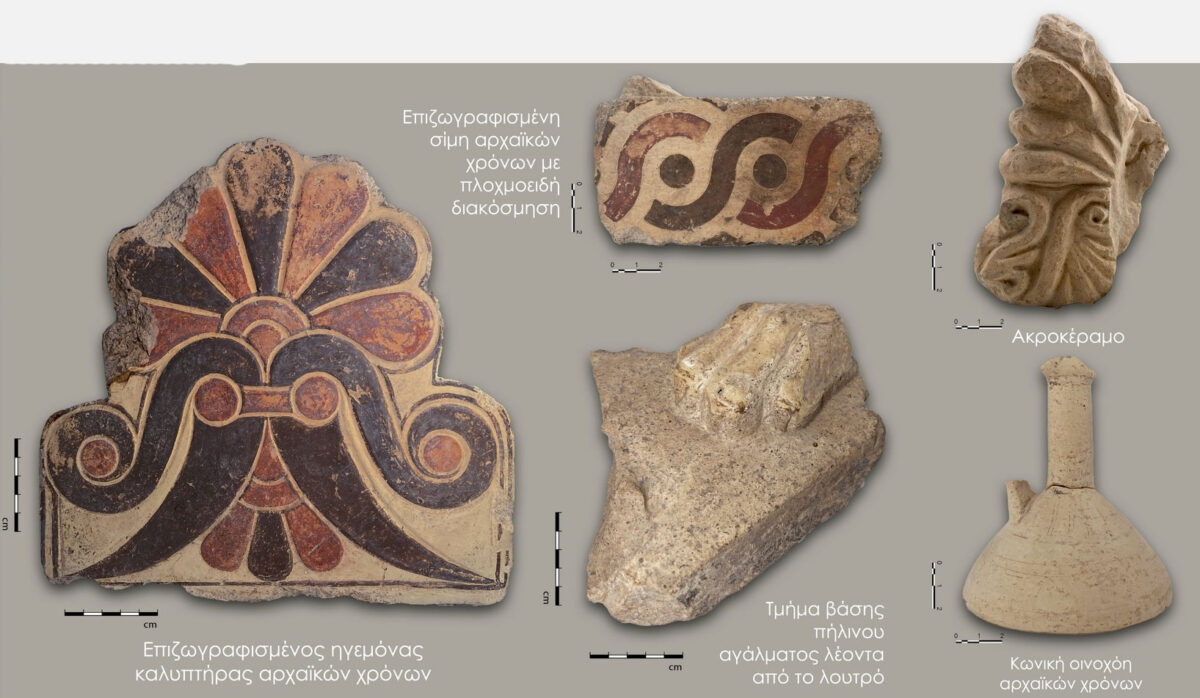 Εικ. 2. Ευρήματα από την ανασκαφή της Αρχαίας Τενέας. Φωτ.: ΥΠΠΟΑ.
