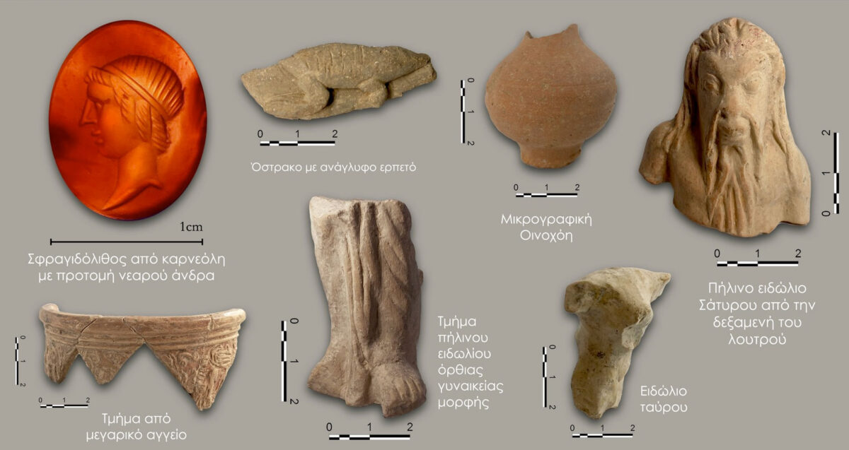 Εικ. 4. Ευρήματα από την ανασκαφή της Αρχαίας Τενέας. Φωτ.: ΥΠΠΟΑ.