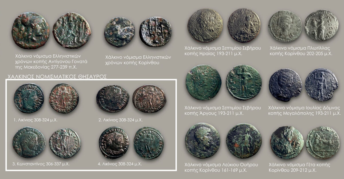 Εικ. 5. Ευρήματα από την ανασκαφή της Αρχαίας Τενέας. Φωτ.: ΥΠΠΟΑ.