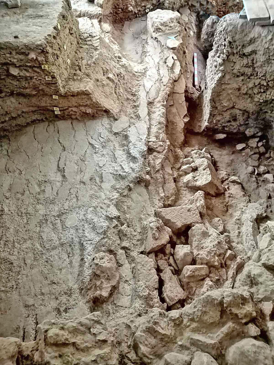 Εικ. 4. Ανασκαφή στην οδό Κατρέ, αρ. 1. Ο χώρος της φετινής ανασκαφής από τα δυτικά.