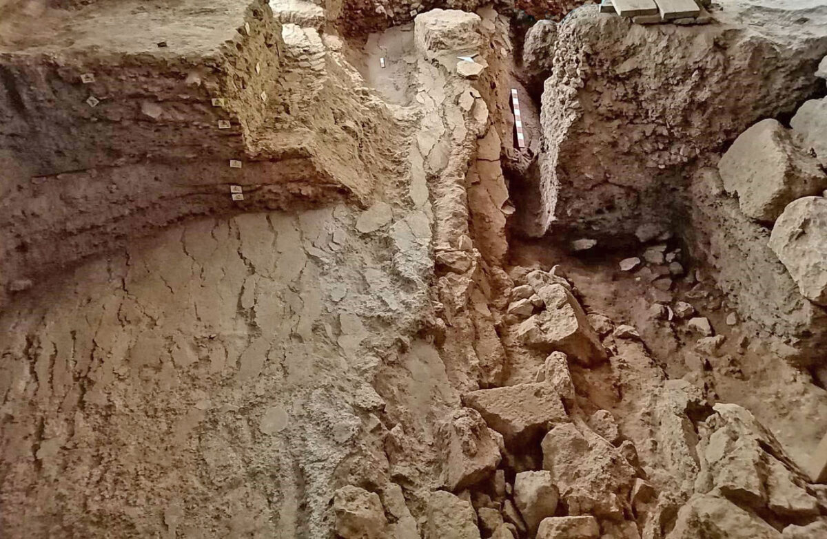 Εικ. 5. Ανασκαφή στην οδό Κατρέ, αρ. 1. Ο χώρος της φετινής ανασκαφής από τα δυτικά.