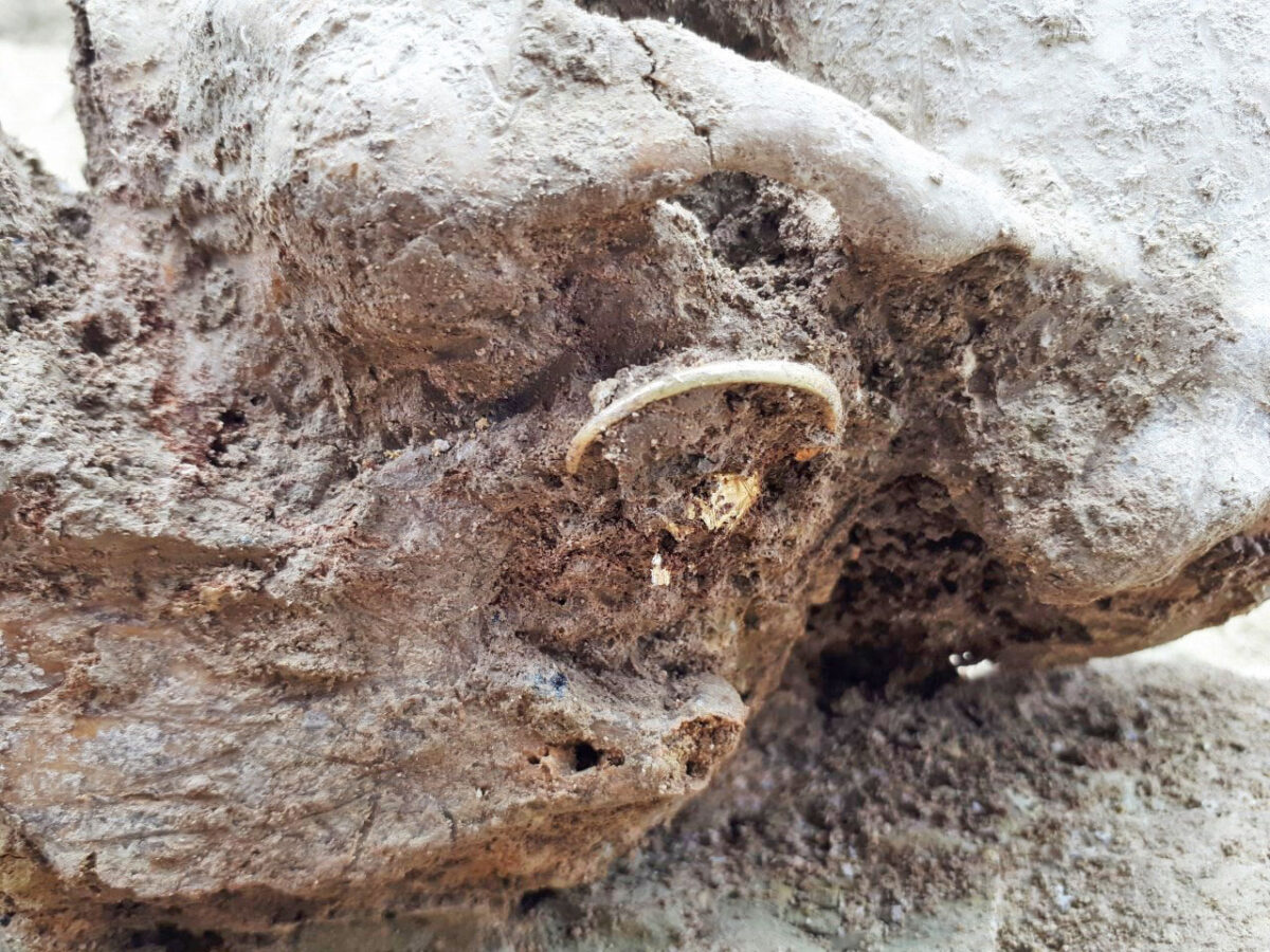 Ευρήματα από τα τμήματα των δυο νεκροταφείων (φωτ.: ΑΠΕ-ΜΠΕ / Σ. Δημάκη).