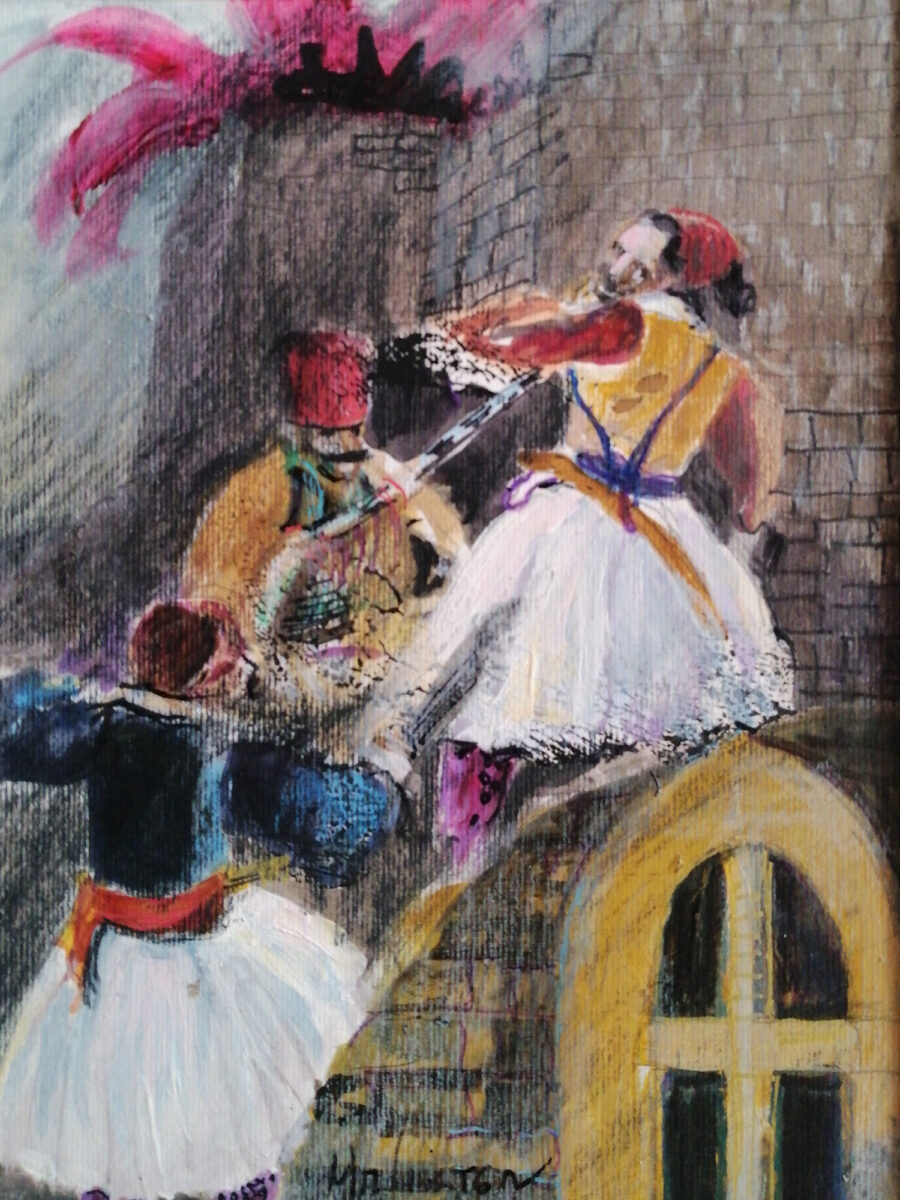 Έργο της Γεωργίας Μπλιάτσου από την έκθεση «Ύμνος εις την Ελευθερίαν».