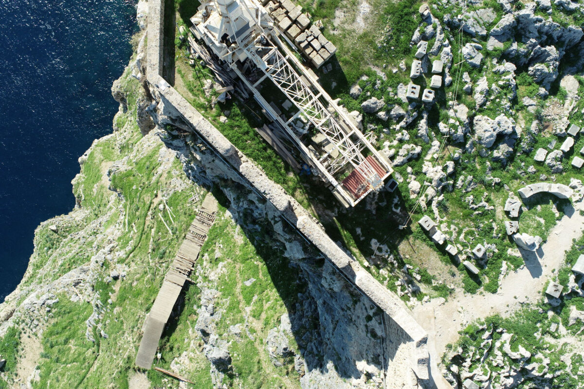 Θέση τοποθέτησης ανελκυστήρα πλαγιάς (φωτ.: ΥΠΠΟΑ).