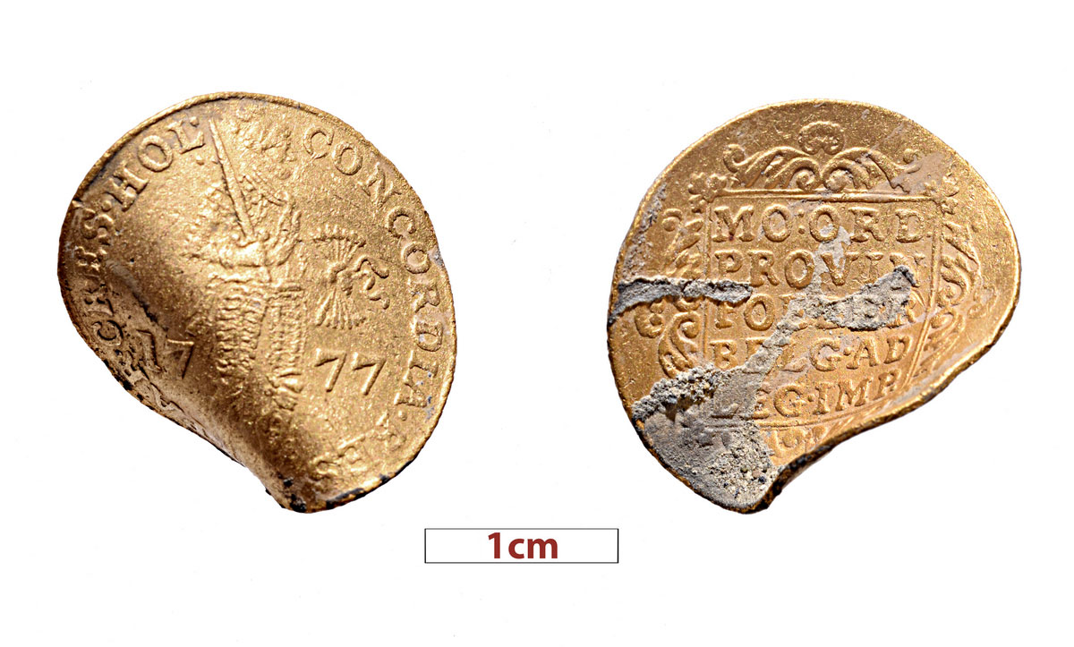 Χρυσά νομίσματα (δουκάτα) Ολλανδίας (φωτ.: Π. Βεζυρτζής).