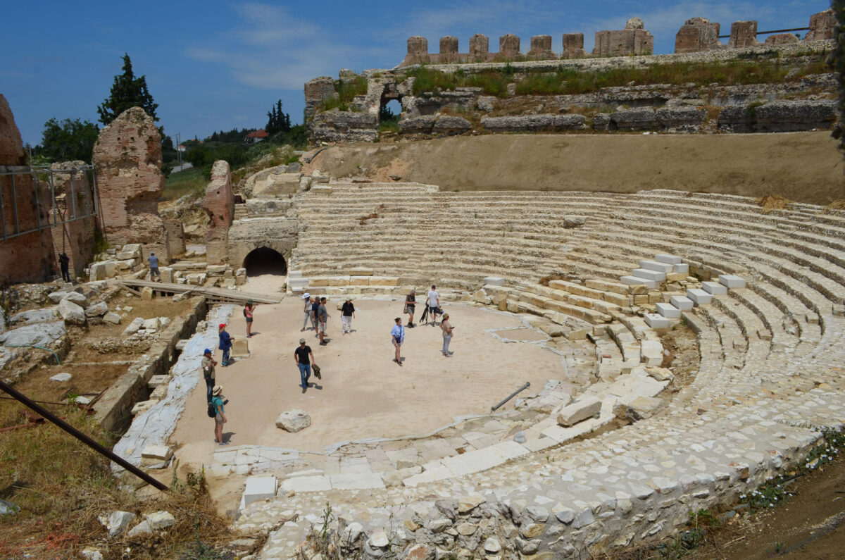 Το αρχαίο θέατρο Νικόπολης, στην Πρέβεζα (φωτ.: ΑΠΕ-ΜΠΕ).