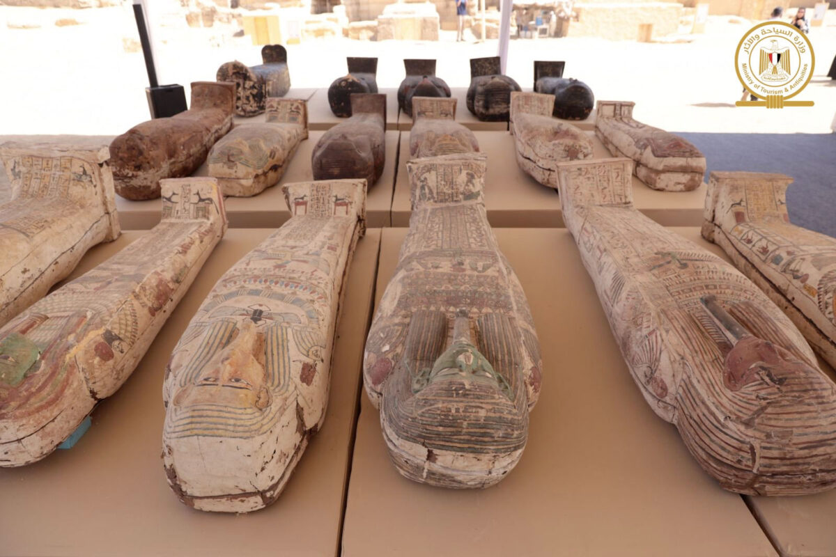 Τα νέα ευρήματα από τη Νεκρόπολη της Σακάρα (φωτ.: Υπουργείο Τουρισμού και Αρχαιοτήτων της Αιγύπτου).