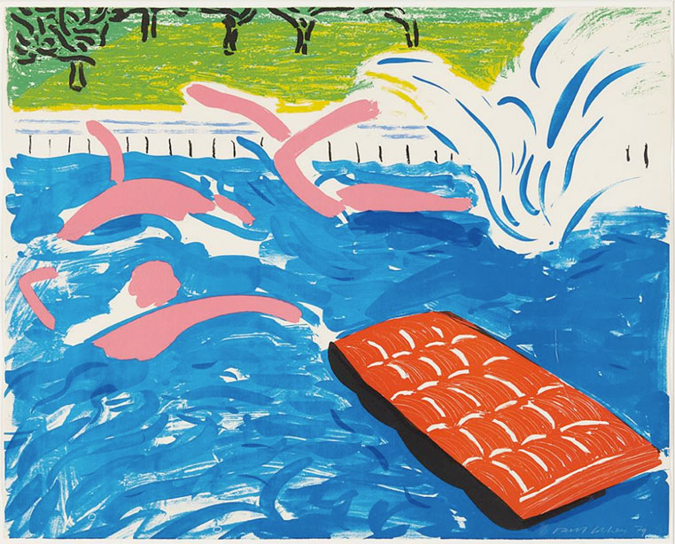 Ντέιβιντ Χόκνεϊ, «Afternoon Swimming», 1979 (πηγή εικόνας: phillips.com).