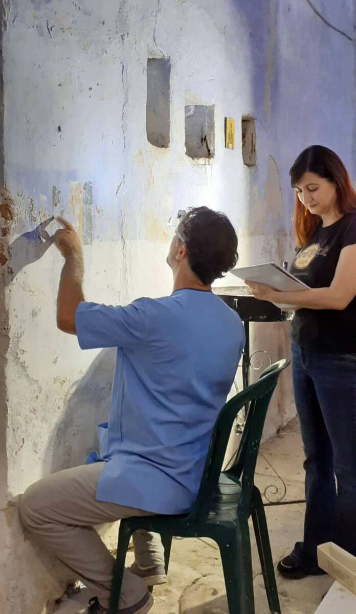 Εξειδικευμένες έρευνες στον ναό του Αγίου Νικολάου, που θα αξιοποιηθούν στο πλαίσιο εκπόνησης της μελέτης συντήρησης (φωτ.: ΕΚΒΜΜ).