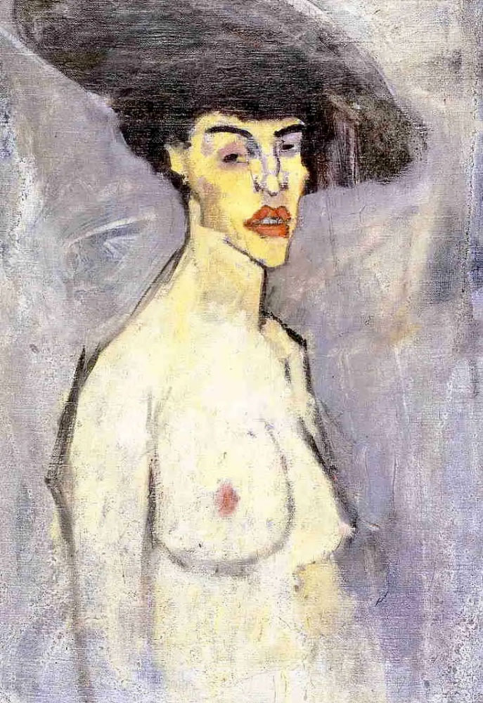 Αμεντέο Μοντιλιάνι, «Γυμνό με καπέλο», Μουσείο Hecht (πηγή εικόνας: Wikidata.org).